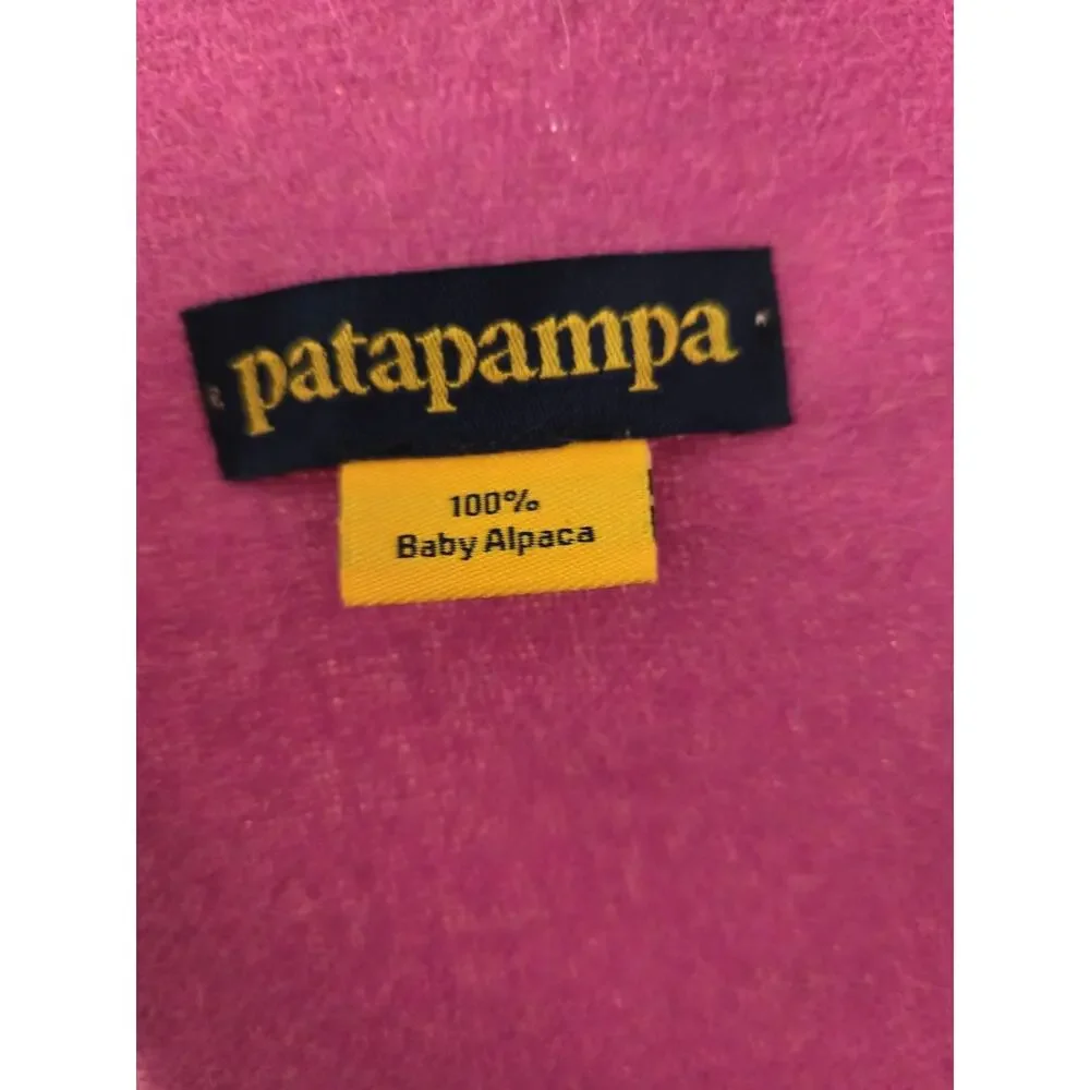 Patapampa Alpaca Scarf - Made In Peru - 100% Baby Alpaca Purple 71x12 Excellent